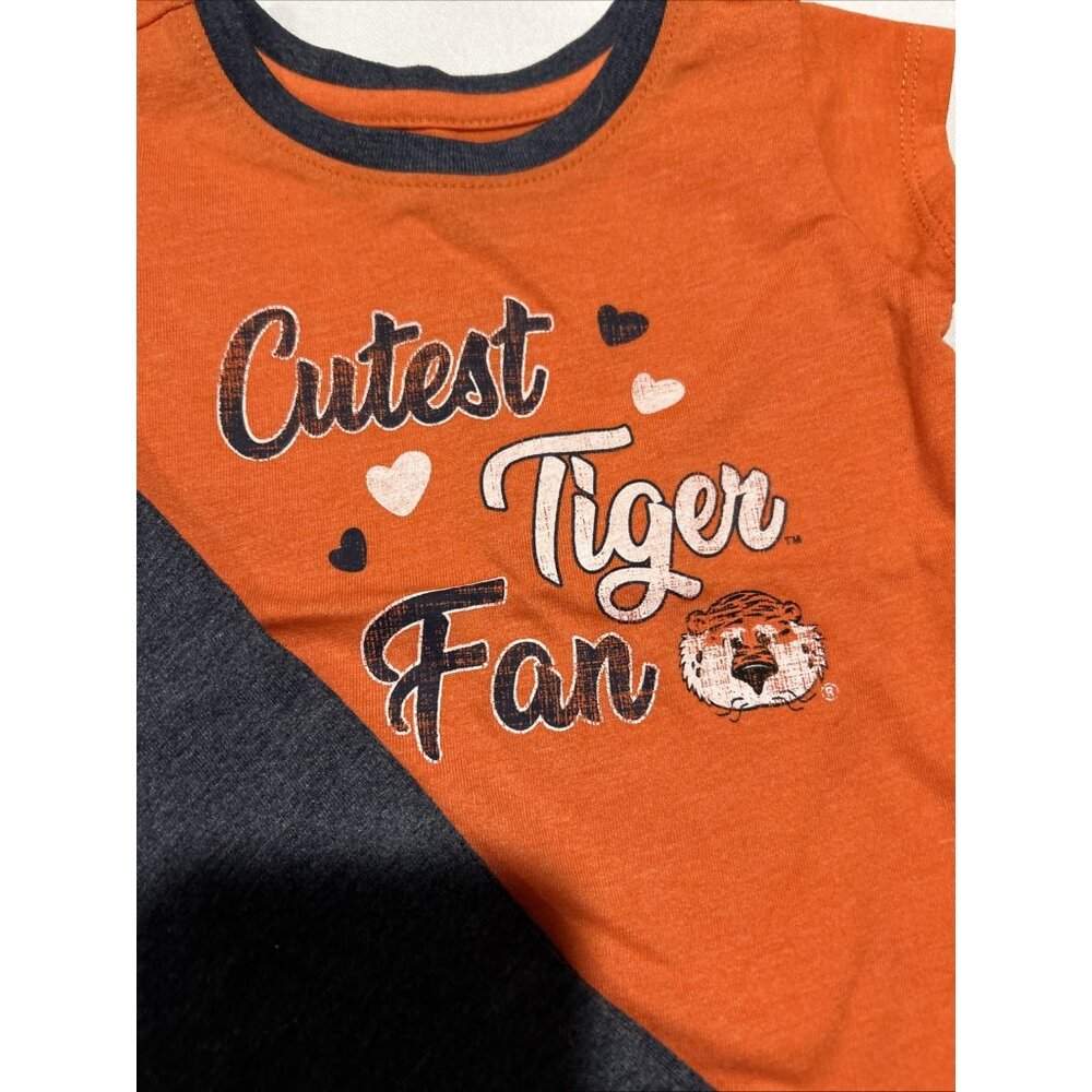 NEW AU Auburn Tigers Infant Baby Heart Shirt Leggings Set 6-12 M Colosseum - Picture 2 of 6